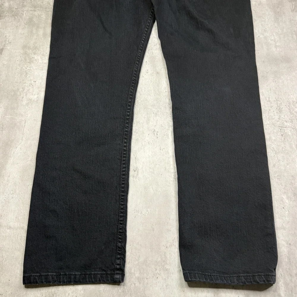 Levis 511 Jeans Slim Fit Stretch Denim Mens 36x30 Black Dark Wash Work USA